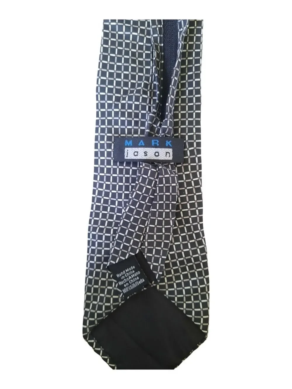 Classic Geometric Navy Blue Tie - Unbranded